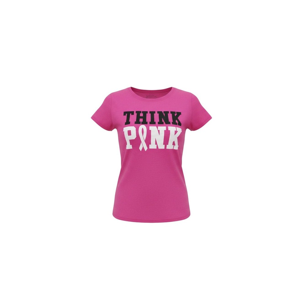 Freeze T-Shirt Womens L Pink Think Pink Awareness Graphic Cotton Tee